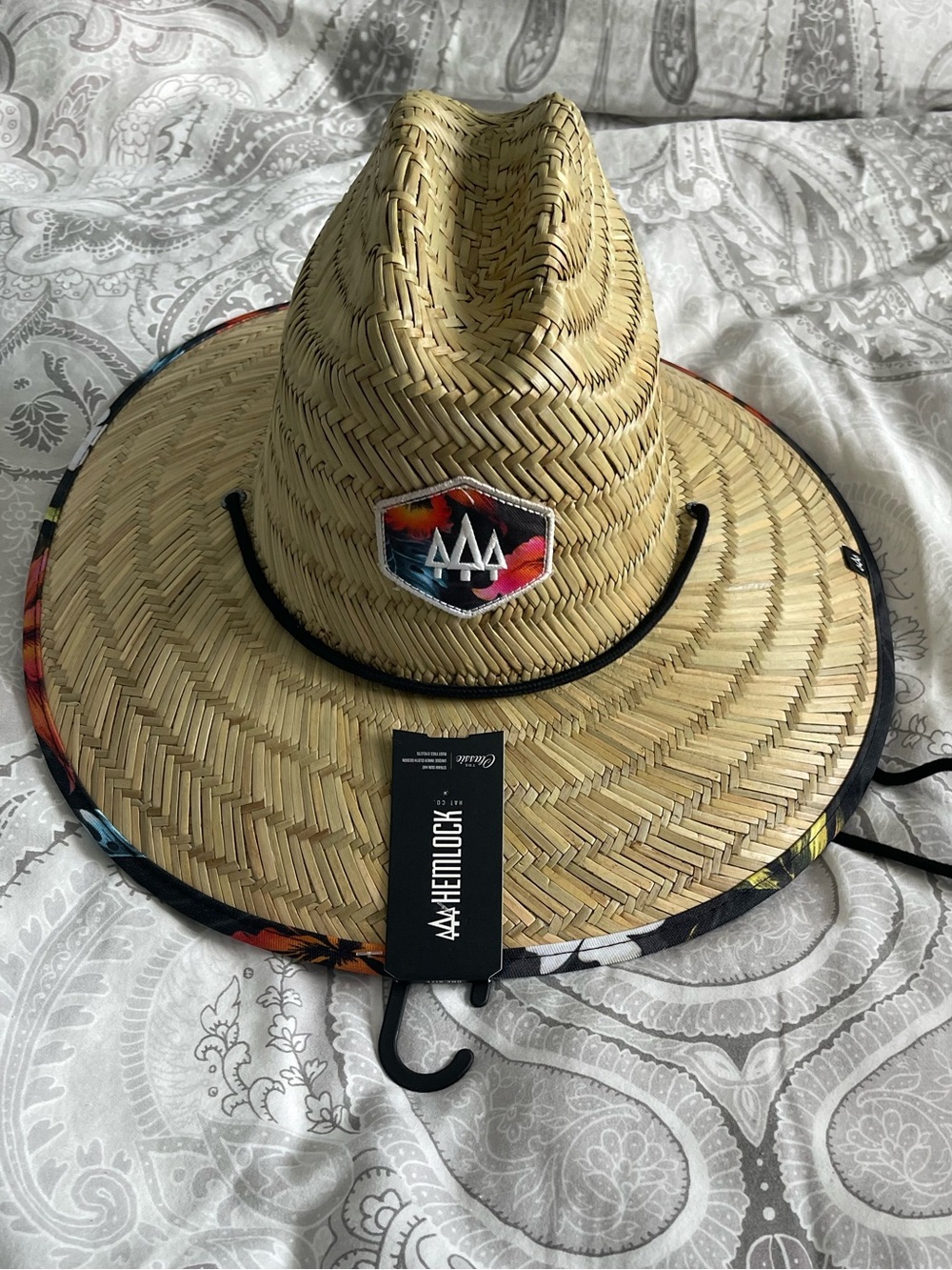 Hemlock Hat Company STRAW LIFEGUARD HAT Beach Pool Sun ONE SIZE Brand New W Tags